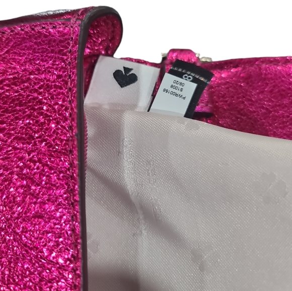 Kate Spade Spencer Metallic Pink Chain Strap Crossbody Wallet - Picture 13 of 17